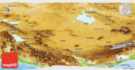 Physical Panoramic Map of Konya