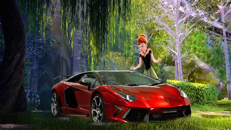 Frozen Anna Elsa 2013 Wallpaper Lamborghini 4K (@ParisPic) - Frozen Fan Art (38791235) - Fanpop