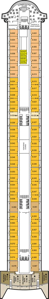 Deck plan RMS Queen Mary 2 from 01/01/2018