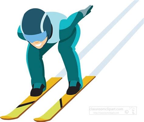 Colorado State Clipart-ski jumping winter sports clipart