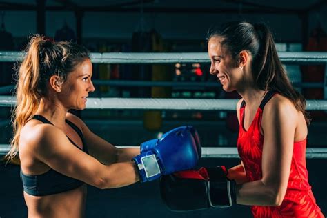 Premium Photo | Women after boxing match