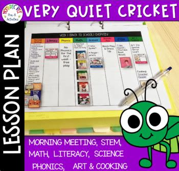 The Very Quiet Cricket Free Lesson Plan by Nomadic Bee | TPT