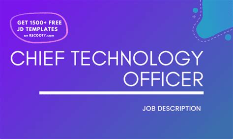 Chief Technology Officer Job Description Template - Recooty Blog