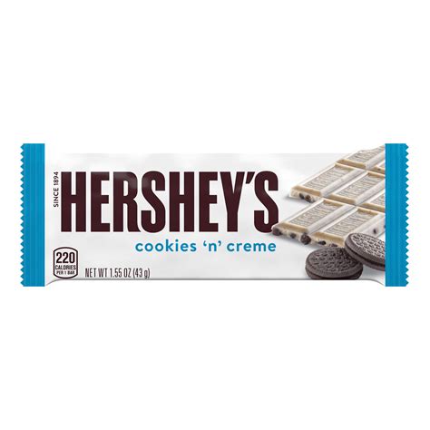 HERSHEY'S Cookies N Cream Standard Size 1.55oz Candy Bar