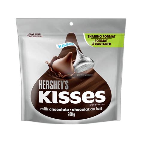 Friandise au chocolat au lait HERSHEY'S KISSES, sac de 200 g