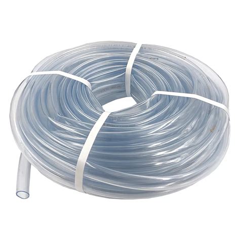 CANADA TUBING Clear Vinyl Tubing, 5/8" inside diameter x 3/4" outside diameter x 100 ft c ...