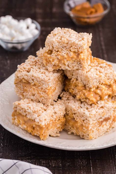 Caramel Rice Krispie Bars - Simply Stacie