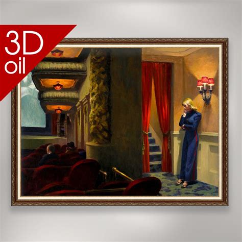 New York Movie Edward Hopper Museum Quality 3D Oil Canvas Print of Famous Artist Painting - Etsy