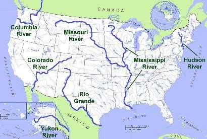 Map of United States Rivers