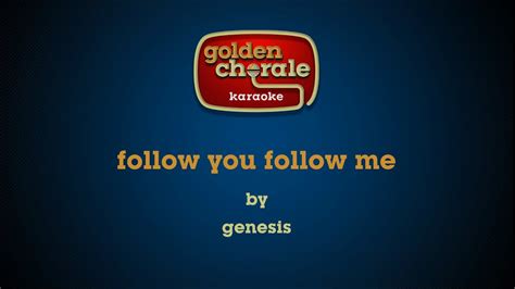 genesis - follow you follow me (karaoke) - YouTube