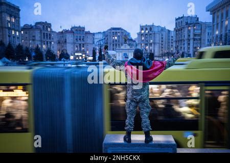 Ukrainian Nationalists OUN UPA flag. Black and red Ukraine flag with coat of arms trident Stock ...