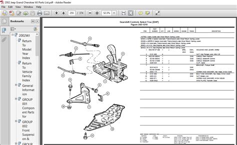 2002 Jeep Grand Cherokee WJ Parts List Manual - PDF DOWNLOAD ...