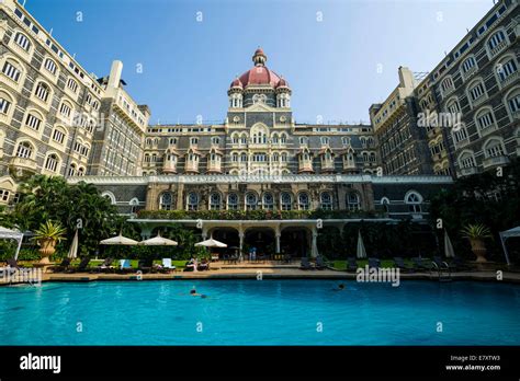 The swimming pool inside the Colaba Taj Mahal Palace Hotel, Colaba ...