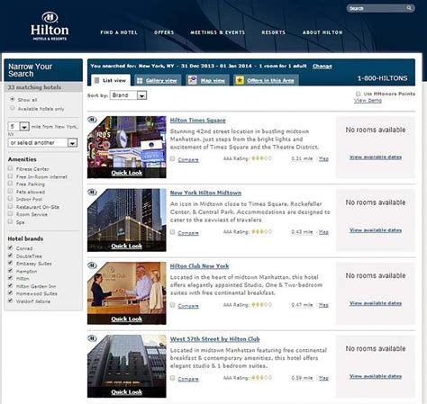 1 Screen shot of Hilton Reservation Page December 31, 2013, January 1 ...