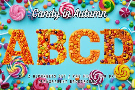 1 Alphabet Candy Clipart Designs & Graphics