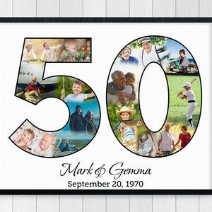 50th Anniversary Photo Collage 50th Birthday Collage 50th - Etsy