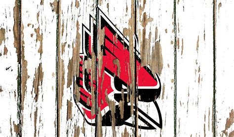 Ball State Vintage College Logo Barn Wood Peeling Paint Mixed Media by Design Turnpike - Pixels