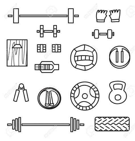 Gym Equipment Drawing at GetDrawings | Free download