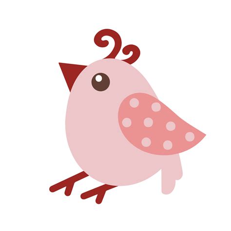 Cute cartoon bird vector icon. Hand-drawn illustration isolated on white background. A funny ...