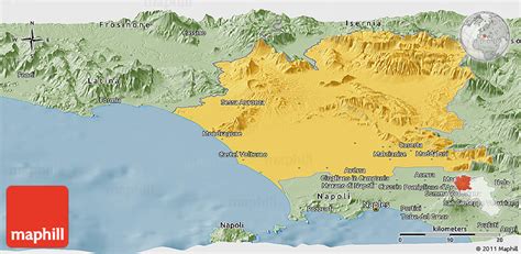 Savanna Style Panoramic Map of Caserta