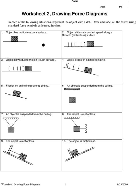 Physics Free Body Diagram Worksheet Answers — db-excel.com