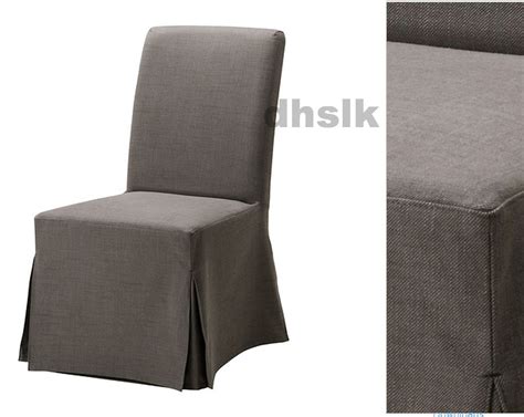 IKEA HENRIKSDAL Chair SLIPCOVER Cover Skirted SVANBY GRAY Grey LONG 21 ...