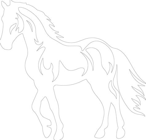 horse outline silhouette 38487782 Vector Art at Vecteezy