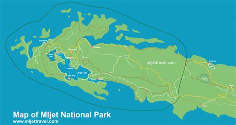 Map of Mljet National Park