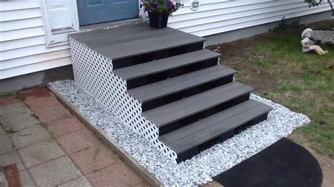 Repurposed plastic pallet steps project completed and installed - YouTube