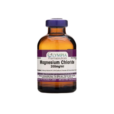 Magnesium Chloride Injection, 200mg/mL