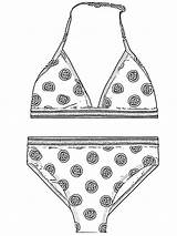 Bikini Coloring Book Pages sketch template