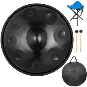 9 Notes Hand Drum Handpan 22" D Minor Hand Pan Carbon Steel Tongue Musical + Bag | VEVOR US