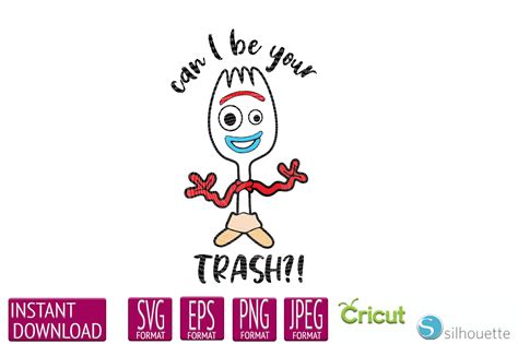 Toy Story Forky Face SVG Clip Art For Die Cut Machines Like Cricut And ...