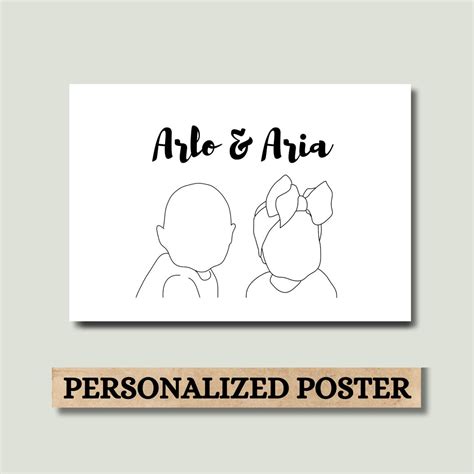 PERSONALIZED TWINS POSTER Printable Twins Poster Custom - Etsy