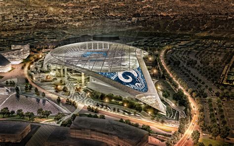 Download wallpapers Los Angeles Stadium, Hollywood Park, Los Angeles Rams, New Stadium ...