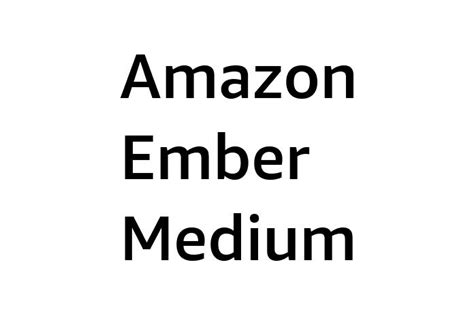 Amazon Ember Medium Font - Free Font Download