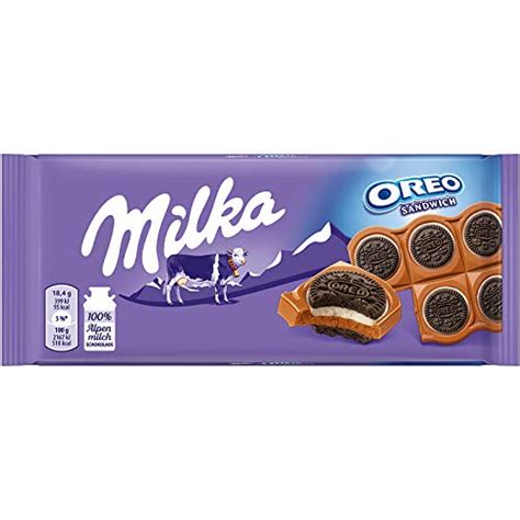 Amazon.com: Milka Milk Chocolate with Whole Oreo Cookies 92g/3.24oz (Pack of 9)