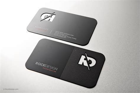 Modern Metal Business Card Design