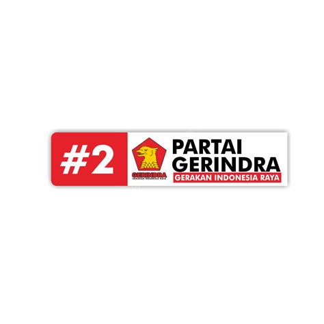 Adesivo Do Logotipo Do Partido Gerindra Número De Série 2 Eleições Indonésias De Vetor PNG ...