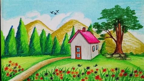 Easy Landscape Drawing for Kids