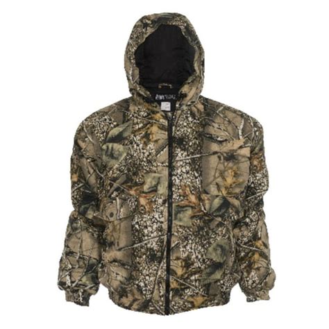 World Famous Sports - Quiet Cotton Insulated Hooded Hunting Jacket, Burly Camo Tan Camouflage ...