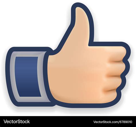 Like icon emoji thumb up symbol Royalty Free Vector Image