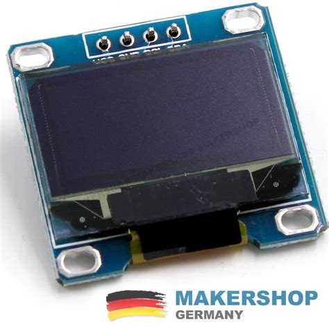 0,96 Zoll Arduino OLED Display SSD1306 Weiss 128×64 I2C/IIC Modul ...