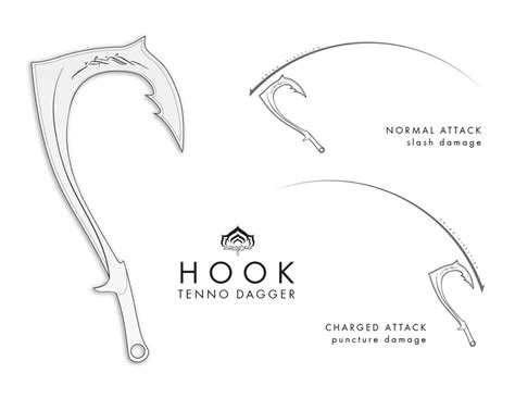 Warframe Hook dagger by ideatomik on DeviantArt