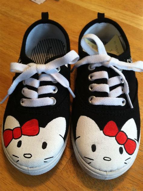 Hello Kitty Inspired Kids Shoes by HandPainted29 on Etsy, $35.00 ...