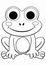 Frog coloring page Drawing Style Of A Lonely frog To color  sketch template