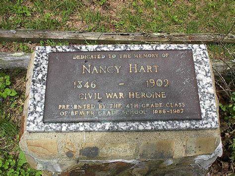 "NANCY HART Marker, 1846 - 1902"