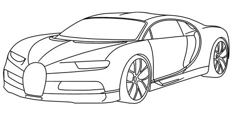 Chiron Bugatti Car Coloring Pages Coloring Pages