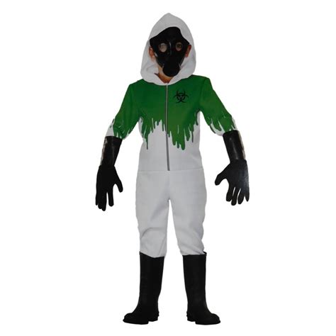 Boys Toxic Waste Halloween Costume Mask Jumpsuit & Gloves - Walmart.com - Walmart.com