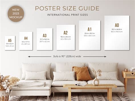 Wall Art Size Guide Frame Size Guide Comparison Chart - Etsy Singapore